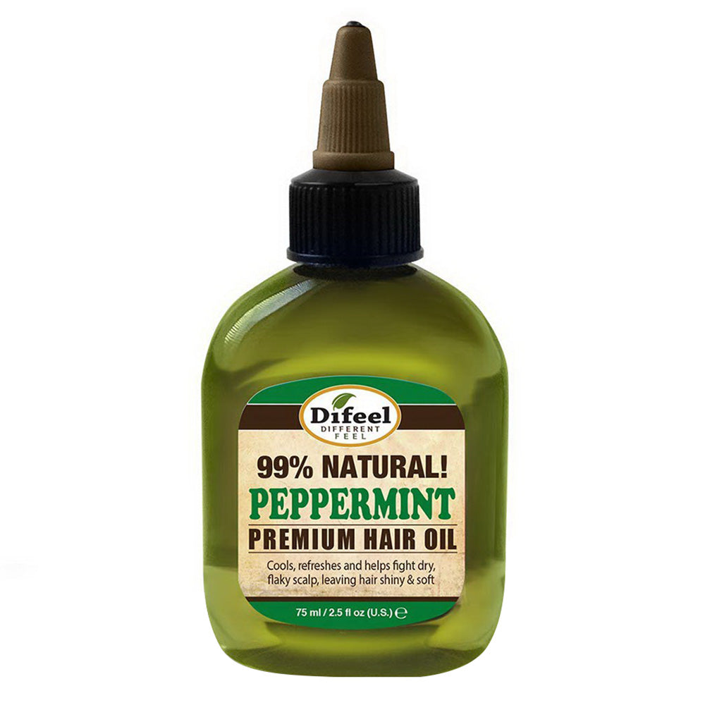 Difeel Premium Natural Hair Oil Peppermint Oil 2.5Oz (75ml)